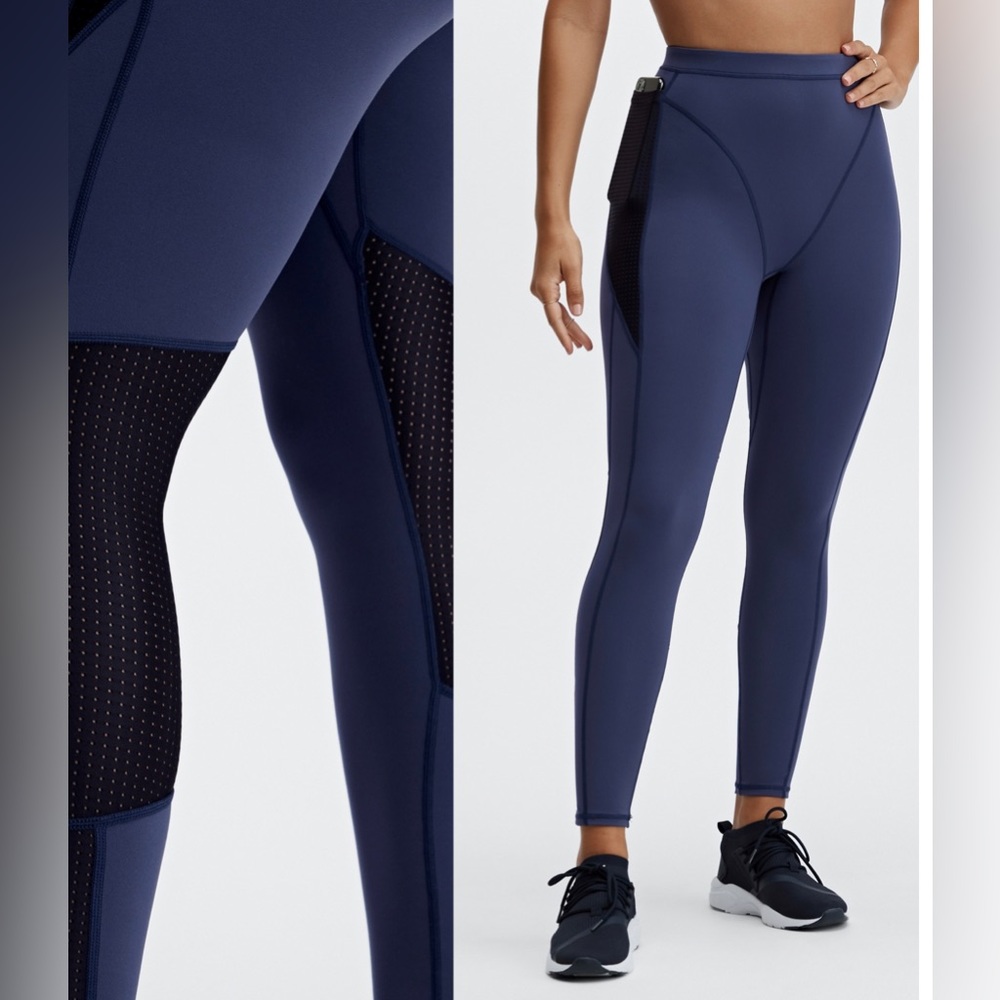 Fabletics | High-Waisted Motion365® Spin 7/8 Deepest Sea/Black